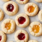 Thumbprint Cookies with Raspberry and Apricot Jam Recipe