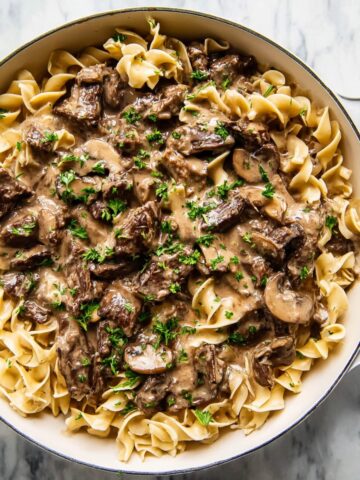 Creamy Beef Stroganoff with Mushrooms and Thyme Recipe