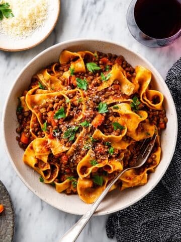 Lentil Pasta with Mushroom and Balsamic Marinara Recipe