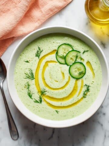 Refreshing Cucumber Soup with Greek Yogurt and Dill Recipe