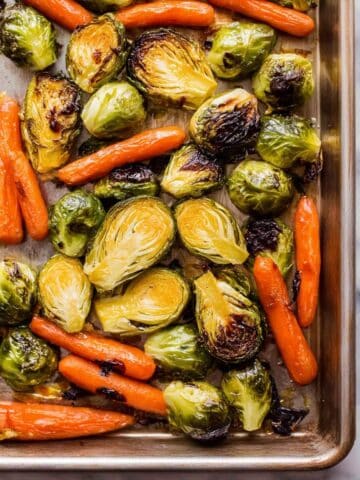 Roasted Brussels Sprouts and Carrots Recipe