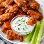 Spicy Buffalo Wings with Blue Cheese Dipping Recipe
