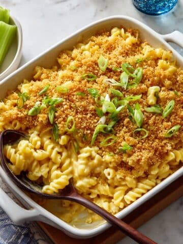 High Protein Buffalo Chicken Mac and Cheese Recipe