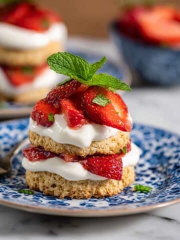 Strawberry Shortcakes with Whipped Labneh and Fresh Mint Recipe