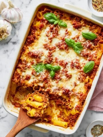 Baked Ziti with Ground Beef and Ricotta Recipe