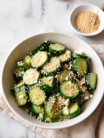 Smashed Cucumber Salad with Feta, Mint, and Sumac Recipe