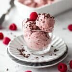 No Churn Raspberry Chocolate Chip Ice Cream Recipe