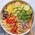 Bean Pasta Salad with Lime, Black Beans, and Fresh Vegetables Recipe