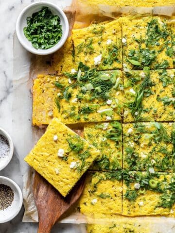 Sheet Pan Eggs with Cottage Cheese and Fresh Herbs Recipe